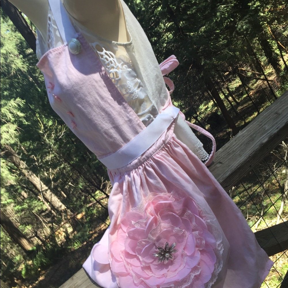 Kreativekristen original upcycled pink retro apron, - Picture 7 of 8